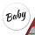 Aufkleber Baby Schriftzug 10cm Sticker
