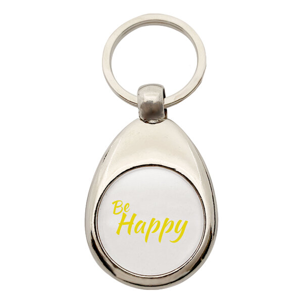 Schlüsselanhänger Be Happy Schriftzug