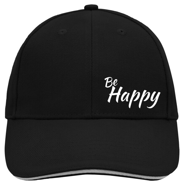 Cappy Mütze Be Happy Schriftzug