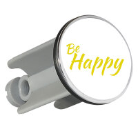 Waschbeckenstöpsel Be Happy Schriftzug 4cm...