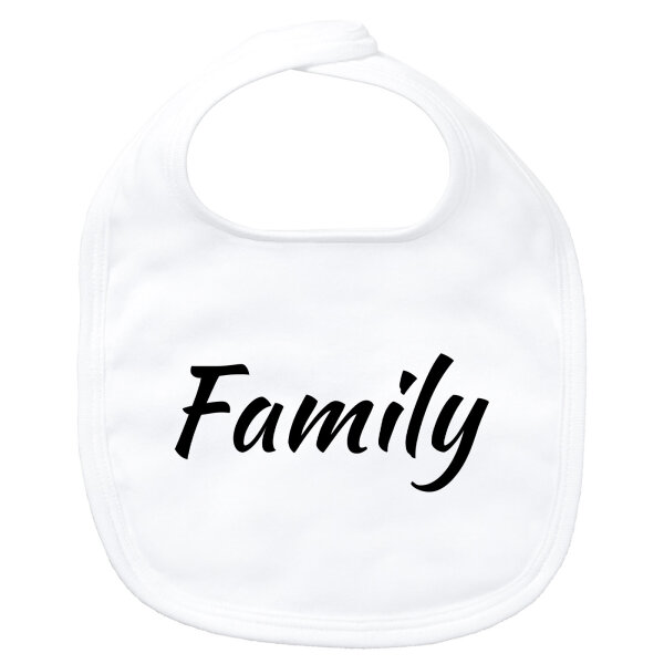 Baby Lätzchen Family Schriftzug