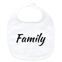 Baby Lätzchen Family Schriftzug