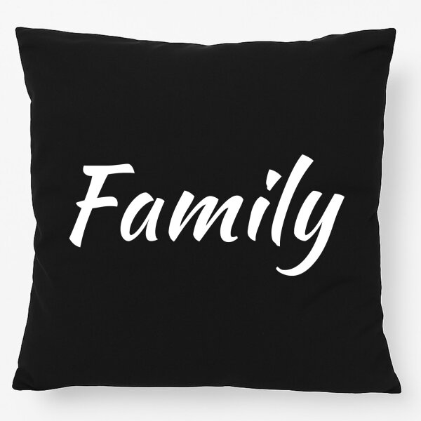 Kissen Family Schriftzug 40x40cm