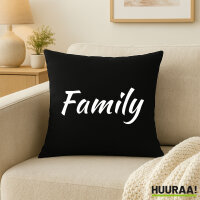 Kissen Family Schriftzug 40x40cm