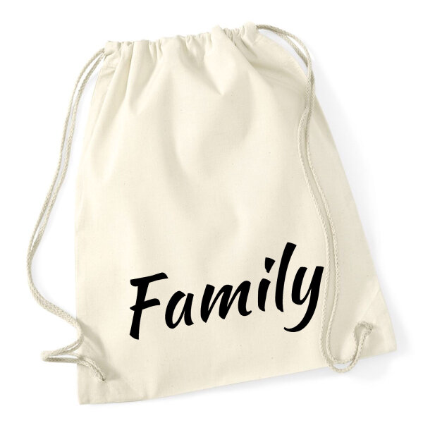 Turnbeutel Family Schriftzug 12 Liter