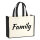 Jutetasche Family Schriftzug 21 Liter Black