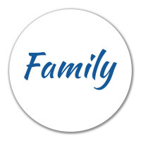 Aufkleber Family Schriftzug 10cm Sticker
