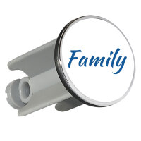 Waschbeckenstöpsel Family Schriftzug 4cm Abflussstopfen