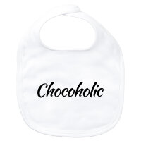 Baby Lätzchen Chocoholic Schriftzug Klettverschluss