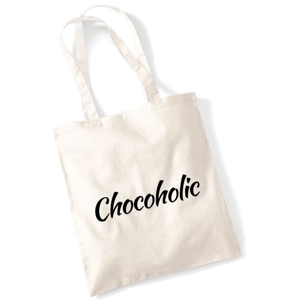 Jutebeutel Chocoholic Schriftzug 10 Liter