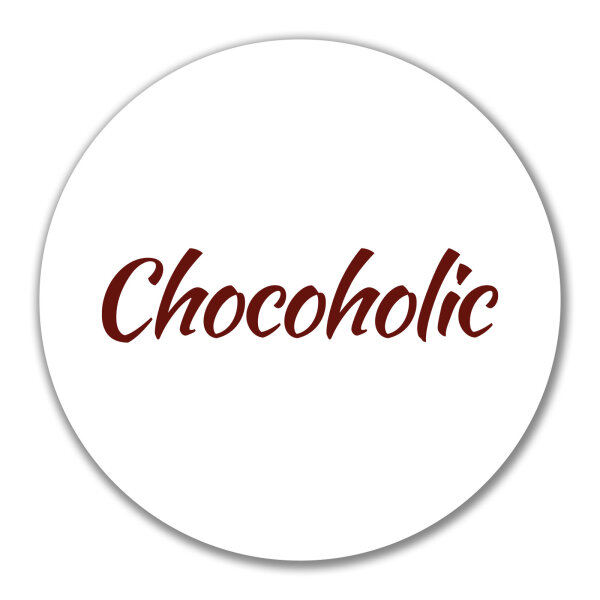 Aufkleber Chocoholic Schriftzug 10cm Sticker