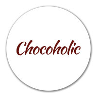 Aufkleber Chocoholic Schriftzug 10cm Sticker