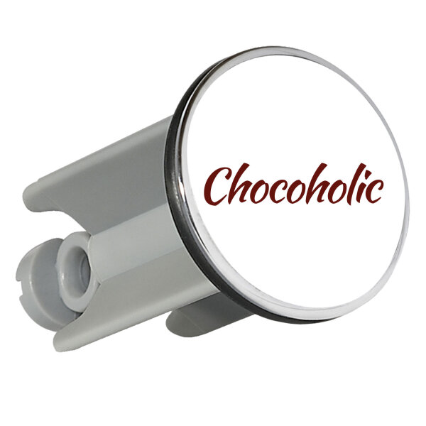 Waschbeckenstöpsel Chocoholic Schriftzug 4cm Abflussstopfen