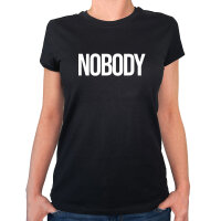 Damen T-Shirt Nobody Schriftzug Größe XS-XXL