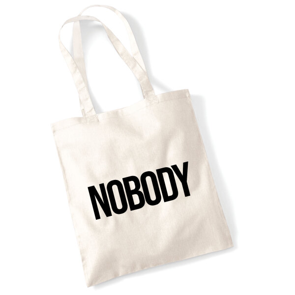 Jutebeutel Nobody Schriftzug 10 Liter