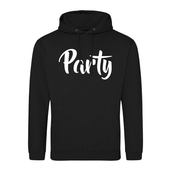 Unisex Hoodie Party Schriftzug Größe S-3XL
