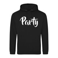 Unisex Hoodie Party Schriftzug Größe S-3XL