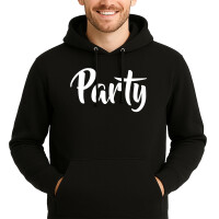 Unisex Hoodie Party Schriftzug Größe S-3XL