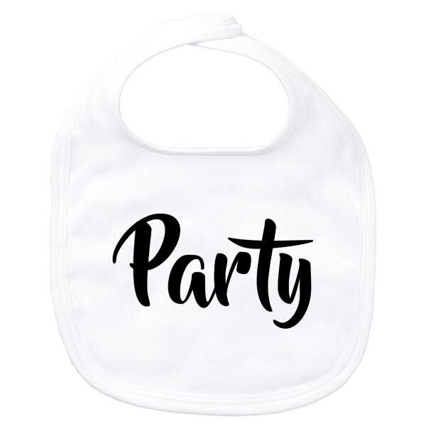 Baby Lätzchen Party Schriftzug