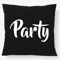 Kissen Party Schriftzug 40x40cm