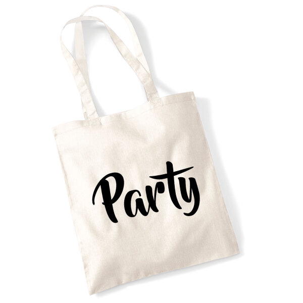 Jutebeutel Party Schriftzug 10 Liter