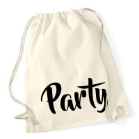 Turnbeutel Party Schriftzug 12 Liter