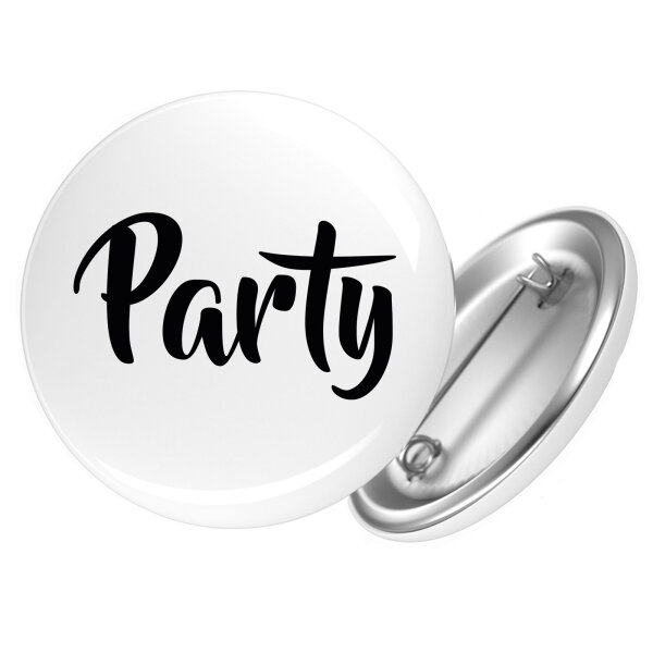 Button Party Schriftzug