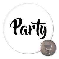 Magnet Party Schriftzug 59mm Kühlschrankmagnet Flaschenöffner