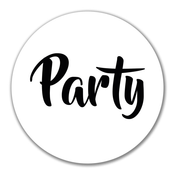 Aufkleber Party Schriftzug 10cm Sticker