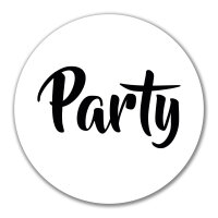 Aufkleber Party Schriftzug 10cm Sticker