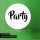Aufkleber Party Schriftzug 10cm Sticker