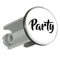 Waschbeckenstöpsel Party Schriftzug 4cm Abflussstopfen