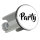Waschbeckenstöpsel Party Schriftzug 4cm Abflussstopfen
