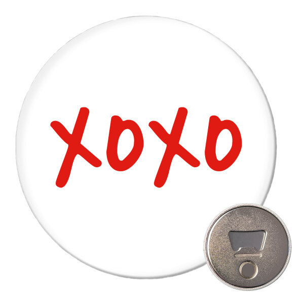 Magnet XOXO Kuss 59mm Kühlschrankmagnet Flaschenöffner