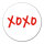 Aufkleber XOXO Kuss 10cm Sticker