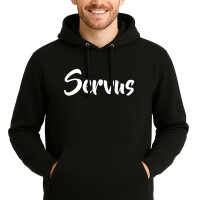 Unisex Hoodie Servus Schriftzug Größe S-3XL