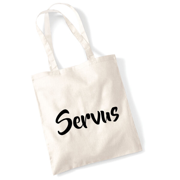 Jutebeutel Servus Schriftzug 10 Liter