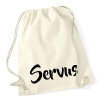 Turnbeutel Servus Schriftzug 12 Liter