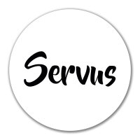 Aufkleber Servus Schriftzug 10cm Sticker