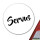 Aufkleber Servus Schriftzug 10cm Sticker