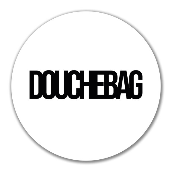 Aufkleber Douchebag Schriftzug 10cm Sticker