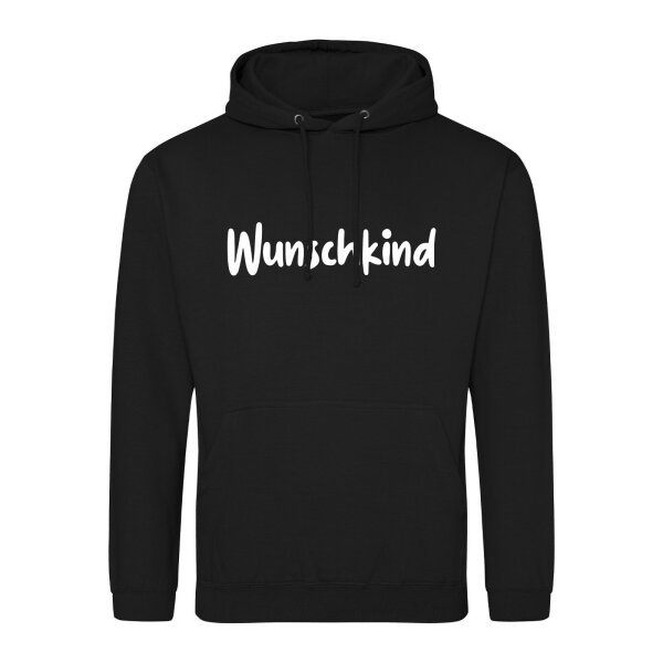 Unisex Hoodie Wunschkind Schriftzug Größe S-3XL