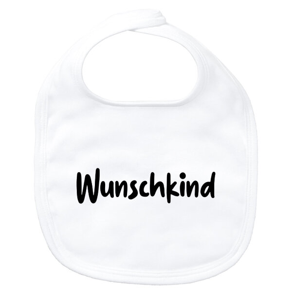 Baby Lätzchen Wunschkind Schriftzug