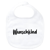 Baby Lätzchen Wunschkind Schriftzug