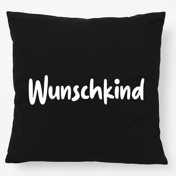 Kissen Wunschkind Schriftzug 40x40cm