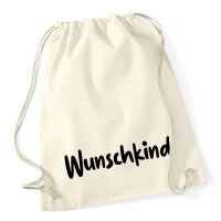 Turnbeutel Wunschkind Schriftzug 12 Liter