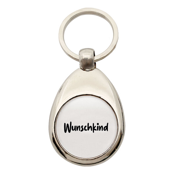 Schlüsselanhänger Wunschkind Schriftzug