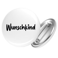 Button Wunschkind Schriftzug
