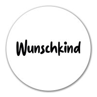 Aufkleber Wunschkind Schriftzug 10cm Sticker