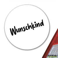 Aufkleber Wunschkind Schriftzug 10cm Sticker